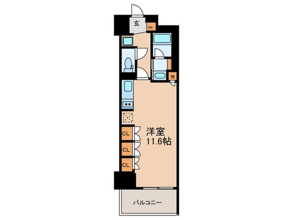 ルネフラッツ谷町四丁目の物件間取画像